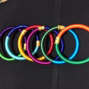 Silk bangle bracelets